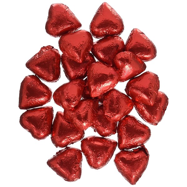 Sweetworks Foil Wrapped Hearts, Red Niagara, 10 Pound