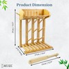 AKS B2C Bamboo Baby Bottle Drying Rack, Vertical Space Saving