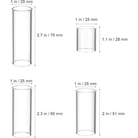 Glass Guitar Slide for Electric and Acoustic - 8pcs Guitar Finger Slides - 4 Sizes Thick Knuckle Glass Finger Slide Guitar Guitarist Finger Guards for Electric & Acoustic Guitar Bass