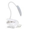 Simple Designs LD2021-GRY Flexi Rounded Clip Light LED Desk Lamp,