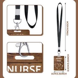 Sabary 6 Sets Hall Pass Lanyards and School Passes Set Unbreakable Wooden Bathroom Passes for Classrooms Hall, Restroom, Library, Office and Nurse School Teacher Supplies Gift (Wood Color)