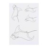4 x 'Manta Ray' Temporary Tattoos - Water Resistant, Skin-Safe,