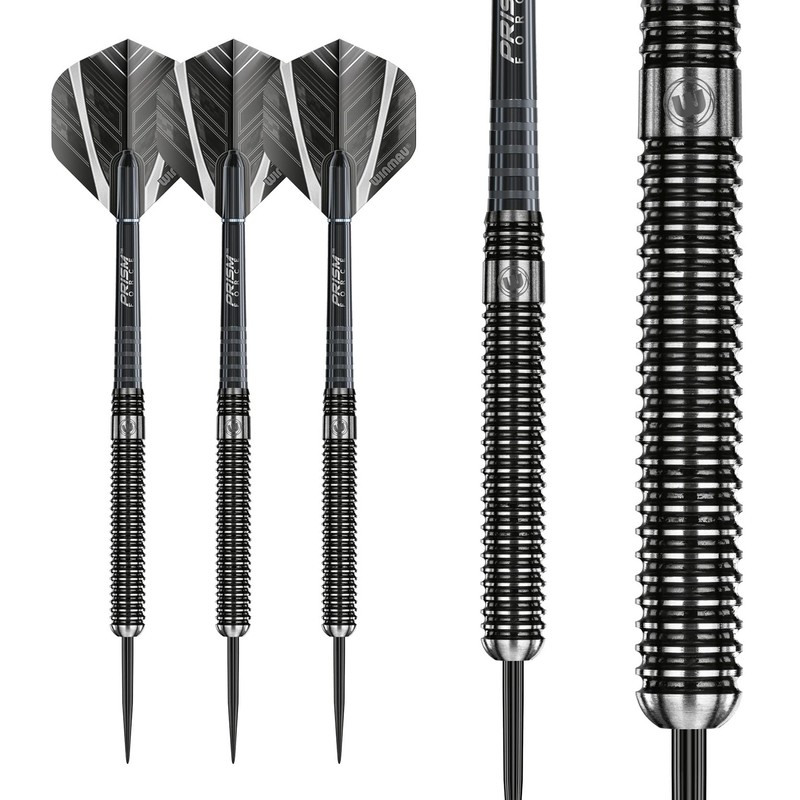 WINMAU Blackout 23 Gram Professional Steeltip Tungsten Darts Set with