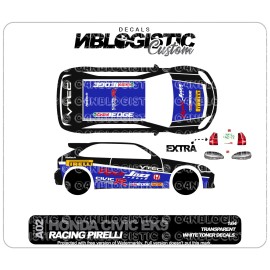 HONDA EK9 RACING V6 Universal WaterSlide Decal for hot wheels 1/64 Scale 06