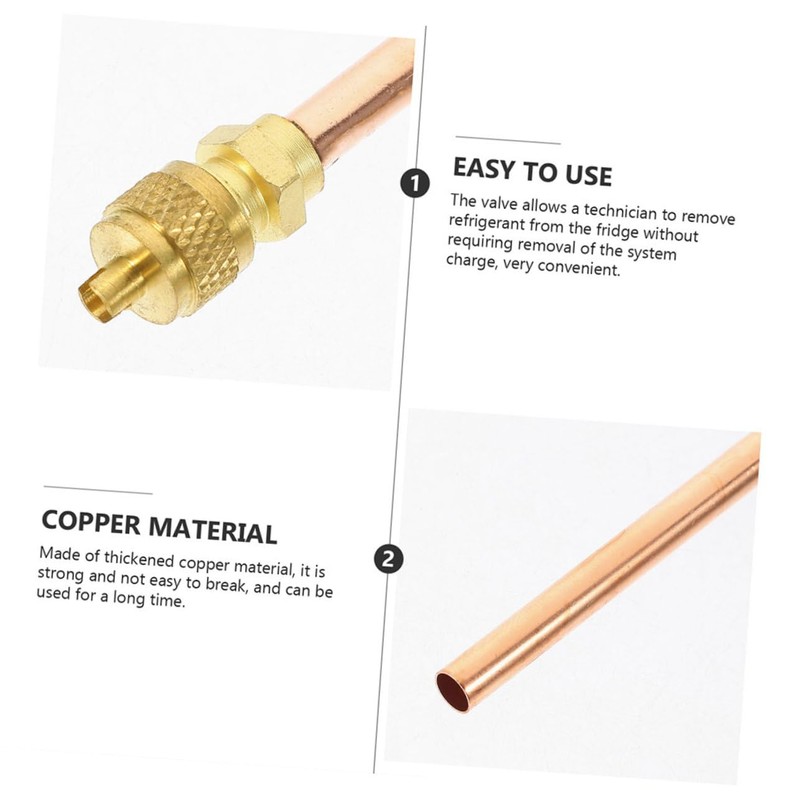 KICHOUSE 5pcs Copper Charging Kit for Fridge Service Access Valves