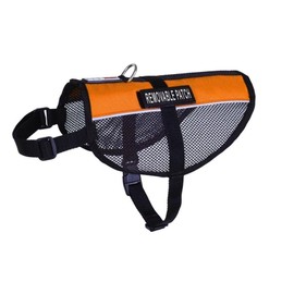 Dog Vest Adjustable Harness Breathable Mesh and Durable Nylon with Optional Patch Attachment Reflective for Puppies Small Medium and Large Dogs 13 by 16 Inch Girth Orange