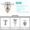 Universal Sink Stopper with Hair Catcher, Faster Drainage, Bathroom Sink