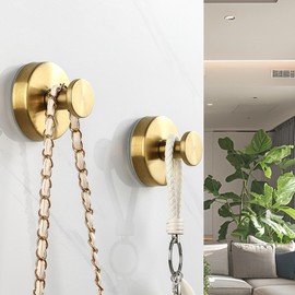 Xikangshun Suction Hooks for Bathroom, Vacuum Suction Cup Hooks Holder 304 Stainless Steel Waterproof (White, 2)