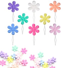 BEADNOVA Needle Threaders 25pcs Plastic Flower Head Sewing Needle Threader for Sewing Small Eye Embroidery Craft Knitting Quilting (25pcs, Mix Colors)