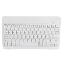 Wireless Keyboard 78 Key Slim Ergonomic Scissor Structure Rechargeable Portable Keyboard for Phone Laptop Tablet White