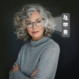 ZESAKER Progressive Reading Glasses for Women Men, Multifocal Computer Readers Blue Light Blocking, Spring Hinges Multifocus Transition Glasses Anti Glare& Eyestrain (Grey, 3.0)