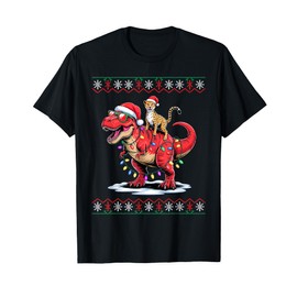 Christmas Cheetah T-Rex Dinosaur Tyrannosaurus Rex T-Shirt