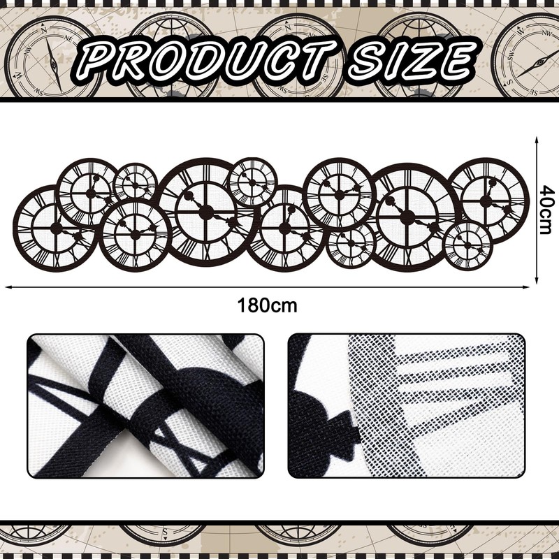 1 Pcs Wonderland Tea Party Decoration 15" x 70" Clock