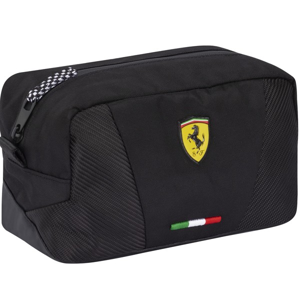 Ferrari Official Scuderia Cosmetic Bag Polyester with Rubberized Details