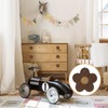 MOROBOR 6pcs Flower Shaped Wooden Cabinet Knobs, Single Hole Walnut