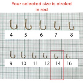 Pro Filstar Fishing Hook Set with Leader 10 Pieces Size 14 Mono Fishing Line