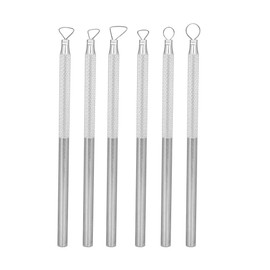 6 Unids/Set Tallado Arcilla Raspador Grabado Esculpir Cerámica Herramientas Aleación de Aluminio Para Lodos Relieve Modelado Alisado
