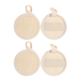 4 Stück Luffa-Pad-Schrubber, Gesichts-Peeling-Luffa-Pad, Gesichts Luffa Make up Entferner Schwamm, Luffa-Schlamm-Badetuch, Peeling-Luffa-Schwamm-Pad, für Bad, Dusche, Spa-Massage