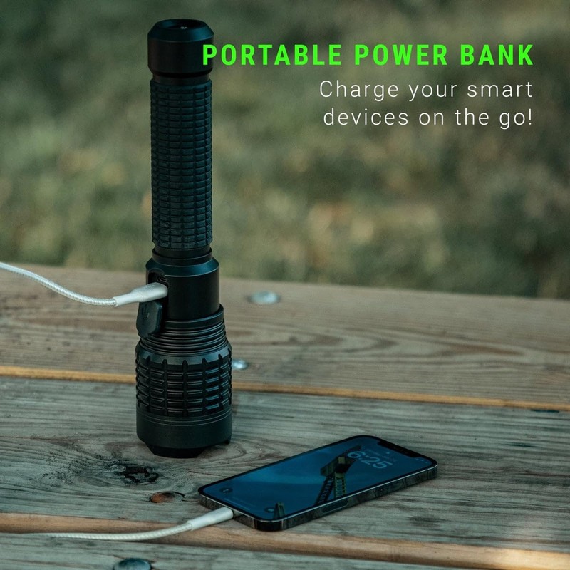 LitezAll 27878 Kodiak Kong 18,000 Lumen Rechargeable Tactical Flashlight