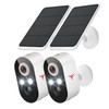1080p Wireless Security Camera with Solar Panel, 2.4GHz Wi-Fi, Color