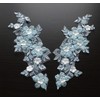 Craftuneed A Pair of sew on Flower Beaded lace Applique