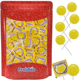 Lollipops Candy Suckers for Kids, Perfect for Gifting, Parties, Events,10 Gram Lollipops (25-Pack, Lemon)