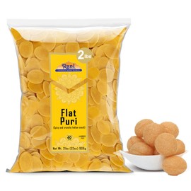 Rani Pani Puri Coins 32oz (2lbs) 907g, Bulk Pack 330-335 Coins ~ Uncooked, Microwaveable wheat and Semolina Coins ~ All Natural | Vegan | NON-GMO