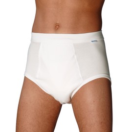 MEDISET made by modellia Inkontinez-Slip für Herren bei leichter - mittlerer Inkontinenz mit eingearbeiteter Saugeinlage ca. 250ml und spezial Beschichtung, Gr. 6, weiss