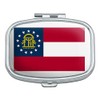 Georgia State Flag Rectangle Pill Case Trinket Gift Box