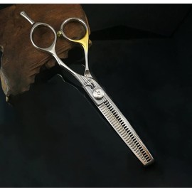 Hair Thinning Scissors Cutting Teeth Shears Professional Barber ROMONIX Hairdressing Texturizing Salon Razor Edge Scissor Japanese Stainless Steel with Detachable Finger Ring 6" inch