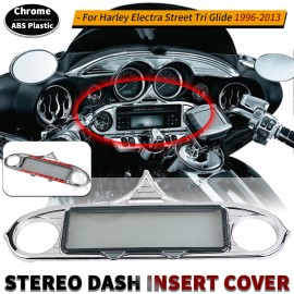 Unbranded Chrome Stereo Dash Accent Cover For Harley Electra Street Glide FLHTC FLHX 96-13