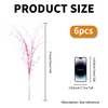 6 Pcs Christmas Glitter Ting Branches Stems Ornaments 21.6" Decorative