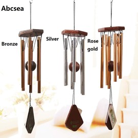 Abcsea 1 x Silver Wind Chimes for Outdoor Stainless Steel, Wind Chimes Outdoor, Wind Chimes for the Garden, Wind Chimes for Outdoor Metal