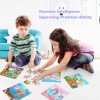 NASHRIO Wooden Animal Puzzles for Toddlers 2-5, 6-Pack 9-Piece Preschool