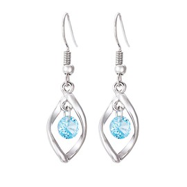 Hanging Earrings with Cubic Zirconia, Earrings 925 Silver Hanging Long Stud Earrings 925 Silver for Women Men Girls, Sterling Silver