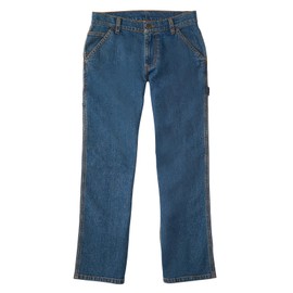 Carhartt Boys' Big Dungaree Pants (Lined and Unlined), Denim Medium Wash, 12