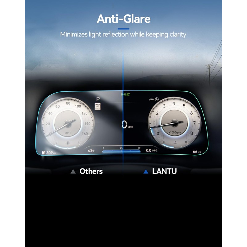 LANTU 7PCS Car Screen Protector for Hyundai Palisade Calligraphy 2023