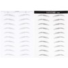 Operitacx 2 Hojas Pegatina para Cejas 6d Negra, Fibra Artificial,