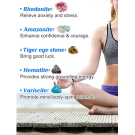 Healing Beaded Bracelets for Women - 6 Pcs Lava Stone Crystal Agate Anxiety Stress Relief Yoga Aromatherapy Essential Oil Diffuser Bracelets Mom Wife Friends Gifts