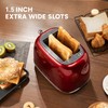 Roter Mond 2 Slice Toaster Retro Stainless Steel with Bagel,