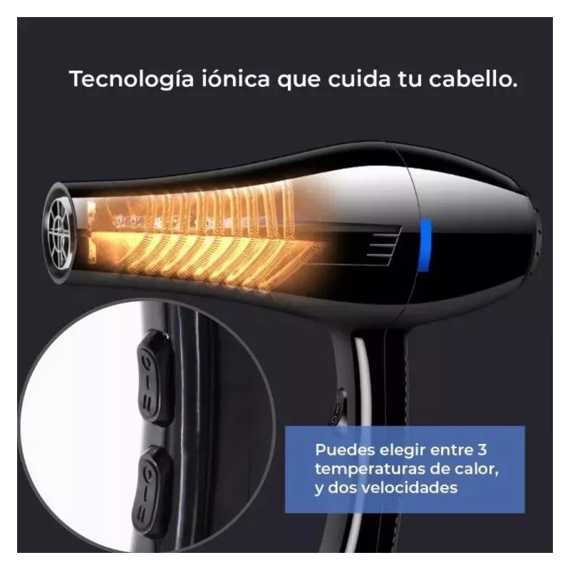 Hombys Secador De Pelo De Temperatura Constante De Iones Negativos