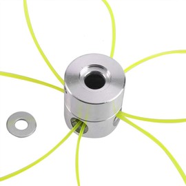 MAGT Trimmer Head, Universal Line Head, Grass Trimmer Head, Aluminium Strimmer Head, Thread Spool, Nylon Thread for Petrol Grass Trimmer, Brush Cutter (Silver)