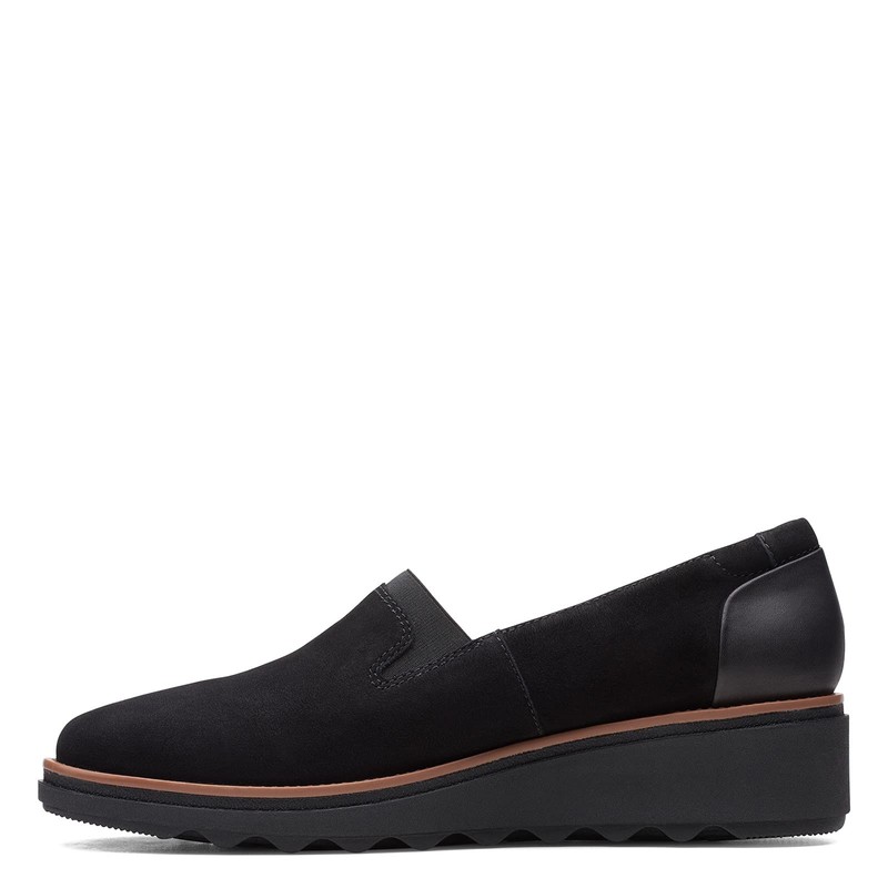 Clarks Women's Sharon Dolly, Black, 7.5 W