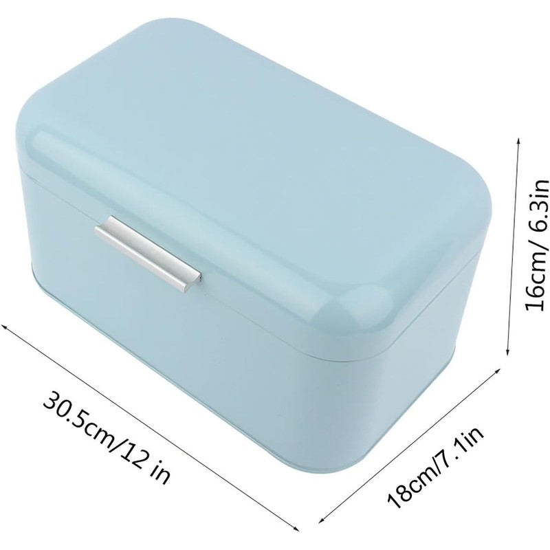 Buachois Large Bread Box,Iron Bread Box with Lid,Metal Bread Storage