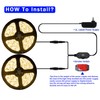 JUNWEN 50ft Warm White Led Strip Lights, 12V Waterproof Flexible