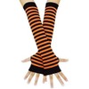 RK-HYTQWR Women Winter Cable Knitted Long Fingerless Gloves Striped Thumbhole