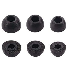 ALXCD Foam Ear Tips Compatible with Beats Studio Buds, S/M/L 3 Sizes 6 Pairs Soft Memory Foam Earbud Tips Replacement Foam Tips, Compatible with Beats Studio Buds, Black SML Pro
