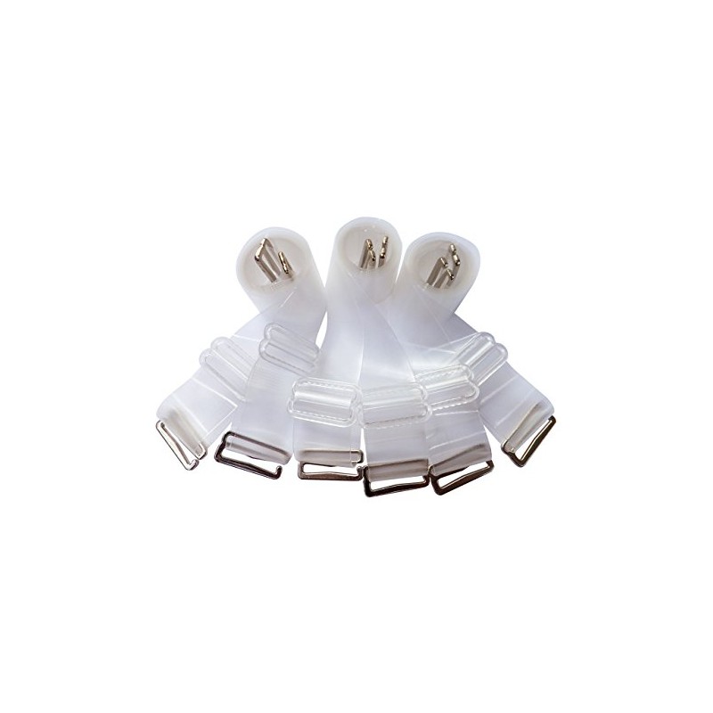 Invisible Clear Elastic Bra Straps Replacement - Metal Hook Transparent