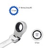 FOCMKEAS 9/32 Inch Flex-Head Ratcheting Combination Wrench SAE 72 Teeth