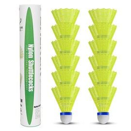 ZHENAN Badminton Birdies,12 Pack Nylon Badminton Shuttlecocks-Hight Speed Batting Training Practice Birdie Ball for Indoor and Outdoor Sports Matches,Highly Stable & Durable Shuttle Balls